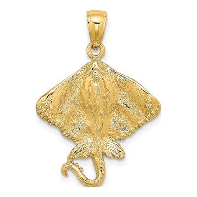 10K Yellow Gold Stingray Pendant
