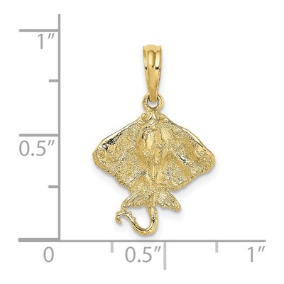 10K Yellow Gold Stingray Pendant – view 4