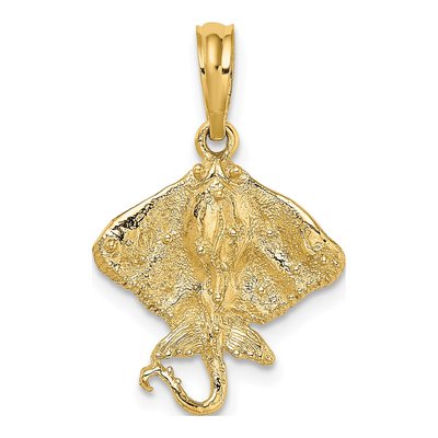 10K Yellow Gold Stingray Pendant