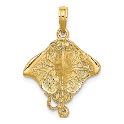 10K Yellow Gold Stingray Pendant