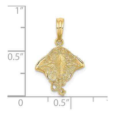 10K Yellow Gold Stingray Pendant – view 4