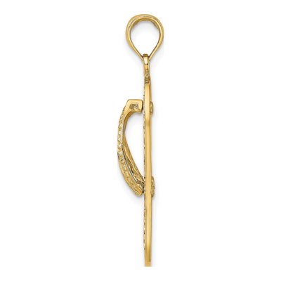 10K Yellow Gold Turtle Flip-Flop Pendant – view 2