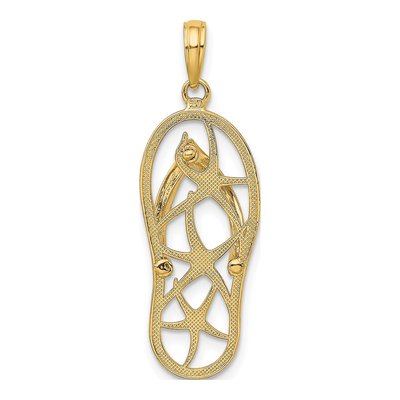 10K Yellow Gold Flip-Flop Starfish Charm – view 5