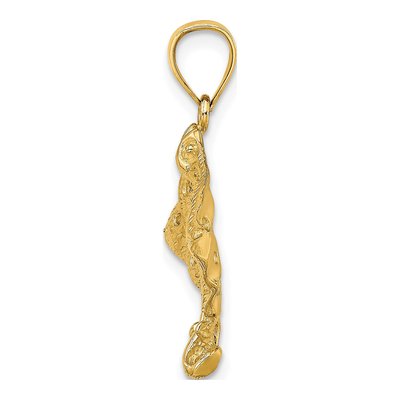 10K Yellow Gold Spotted Eagle Ray Charm – view 3