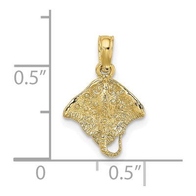 10K Yellow Gold Stingray Pendant – view 4