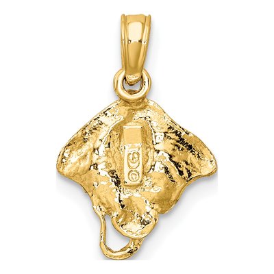 10K Yellow Gold Stingray Pendant – view 5