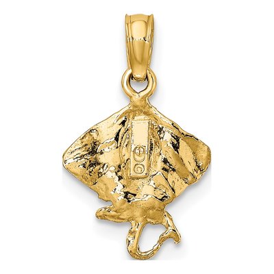 10K Yellow Gold Stingray Pendant – view 5