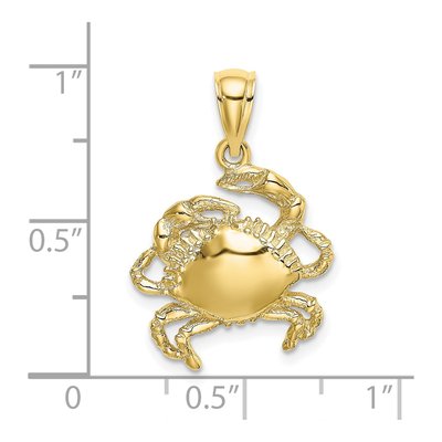 10K Yellow Gold Crab Charm – view 4