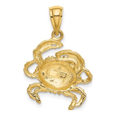 10K Yellow Gold Crab Charm – view 5