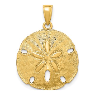 10K Yellow Gold Sand Dollar Pendant