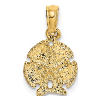 10K Yellow Gold Sand Dollar Pendant