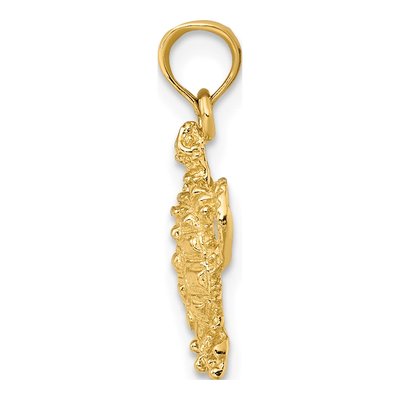 10K Yellow Gold Sea Turtle Pendant – view 3