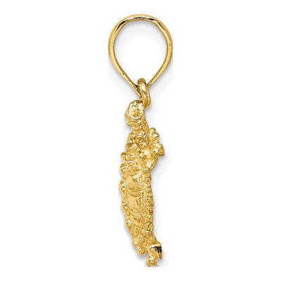 10K Yellow Gold 2-D Turtle Pendant – view 3