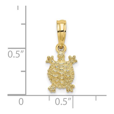 10K Yellow Gold Turtle Pendant – view 4