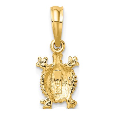 10K Yellow Gold Turtle Pendant – view 5