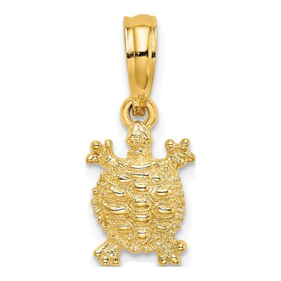 10K Yellow Gold Turtle Pendant