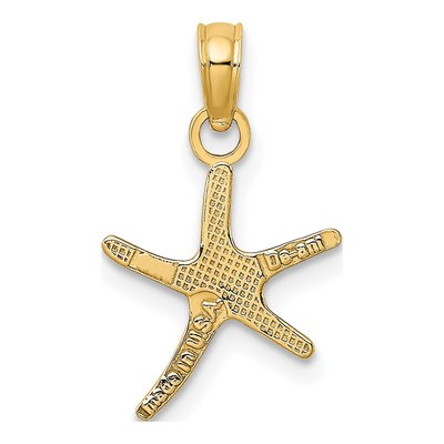 10K Yellow Gold Mini Dancing Starfish Charm – view 5