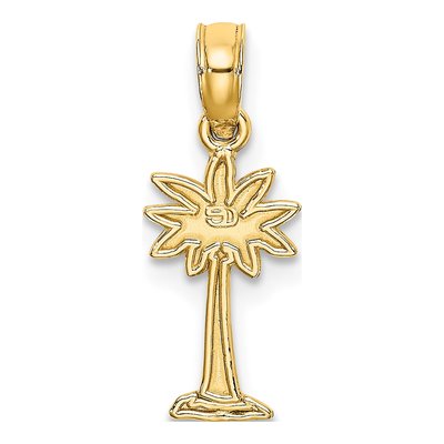 10K Yellow Gold Mini Palmetto Palm Tree Charm – view 4