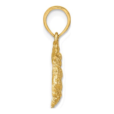 10K Yellow Gold Textured Crab Charm – view 3