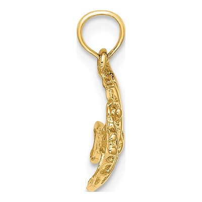 10K Yellow Gold Engraved Fish Pendant – view 3