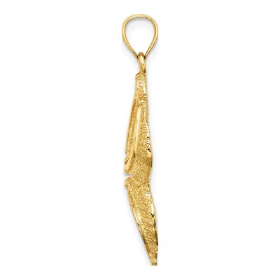 10K Yellow Gold Textured Starfish Pendant – view 3