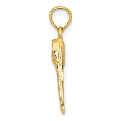 10K Yellow Gold Scuba Flipper Pendant – view 3