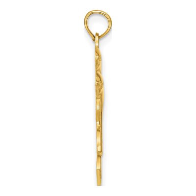 10K Yellow Gold Jumping Dolphins Pendant – view 3