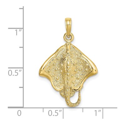 10K Yellow Gold Stingray Charm – view 4