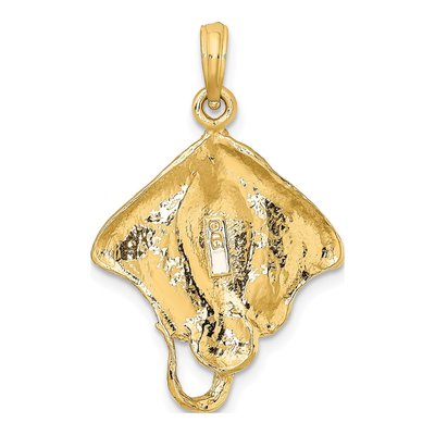 10K Yellow Gold Stingray Charm – view 5