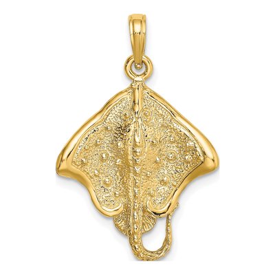 10K Yellow Gold Stingray Charm