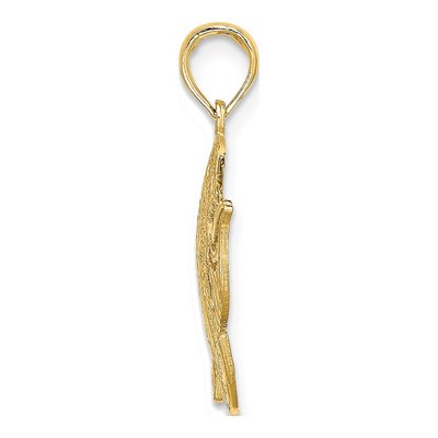 10K Yellow Gold Cut-Out Fish Pendant – view 3