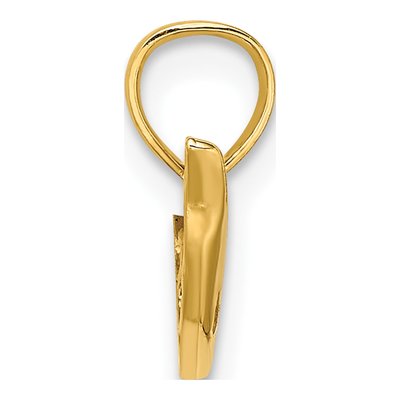 10K Yellow Gold Mini Dolphin Pendant – view 3
