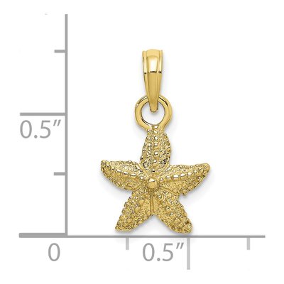 10K Yellow Gold Starfish Pendant – view 4