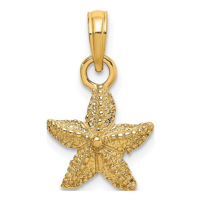 10K Yellow Gold Starfish Pendant