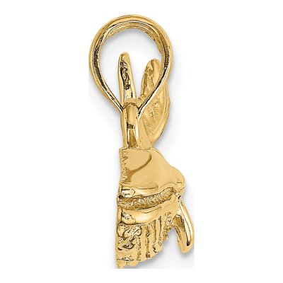 10K Yellow Gold Humpback Whale Pendant – view 3