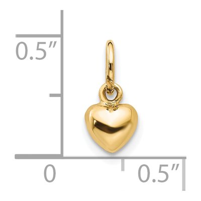 10K Yellow Gold Mini Heart Charm – view 3