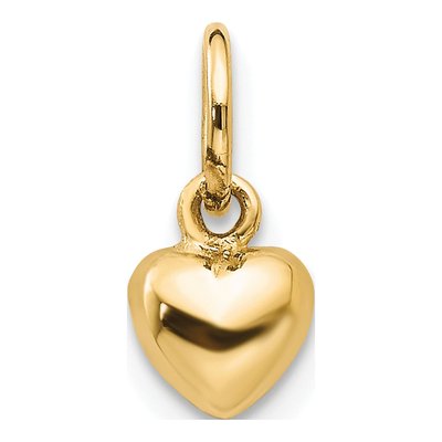 10K Yellow Gold Mini Heart Charm