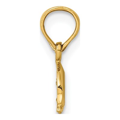 10K Yellow Gold Mini Double Dolphins Charm – view 3