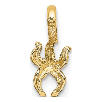 10K Yellow Gold Mini Starfish Pendant – view 5