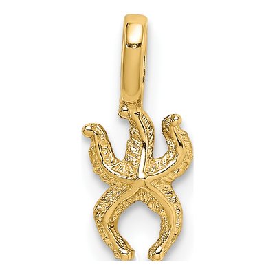 10K Yellow Gold Mini Starfish Pendant