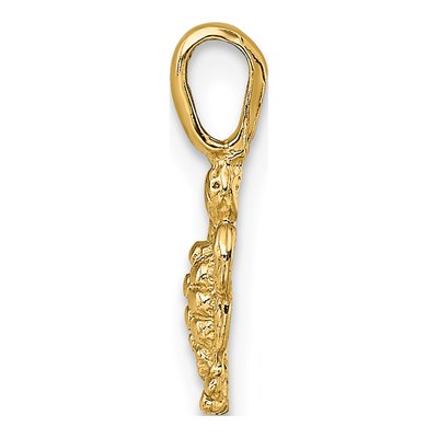 10K Yellow Gold Mini Sea Turtle Pendant – view 3