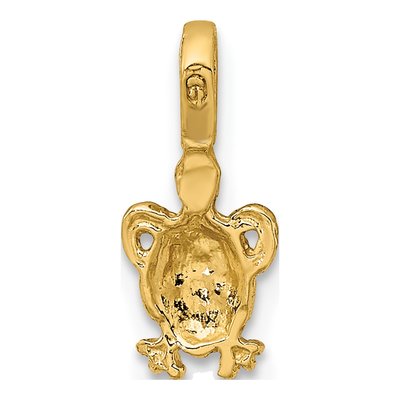 10K Yellow Gold Mini Sea Turtle Pendant – view 5