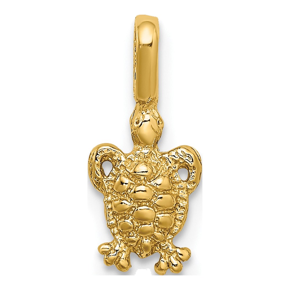 10K Yellow Gold Mini Sea Turtle Pendant