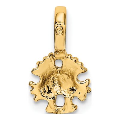 10K Yellow Gold Mini Sand Dollar Pendant – view 5