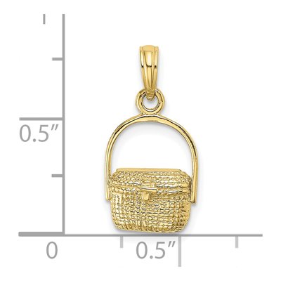 10K Yellow Gold Nantucket Basket Charm – view 4