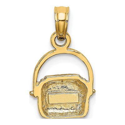 10K Yellow Gold Nantucket Basket Pendant – view 5