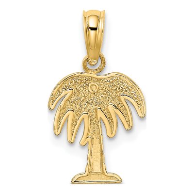 10K Yellow Gold Palm Tree Pendant – view 5