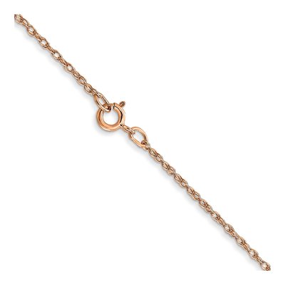 10K Rose Gold 0.7mm Rope Chain – view 3