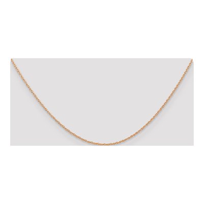 10K Rose Gold 0.7mm Rope Chain – view 4