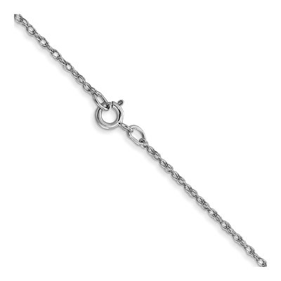 10K White Gold 0.7mm Rope Chain – view 3